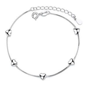 925 silver hearts bracelet